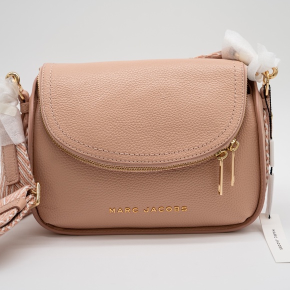 Marc Jacobs Groove 2.0 Webbing Mini Messenger Bag Rose Pink Leather - Picture 2 of 12